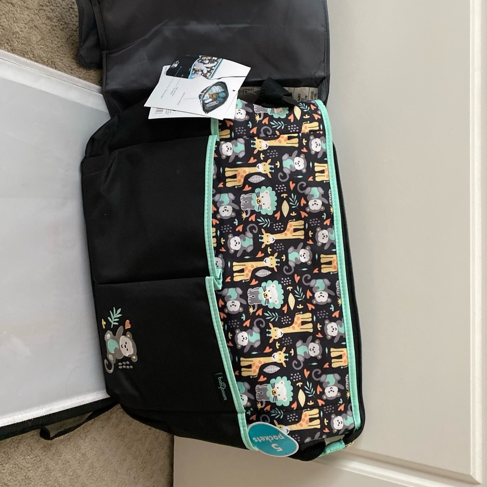 Baby boom monkey tote diaper bag